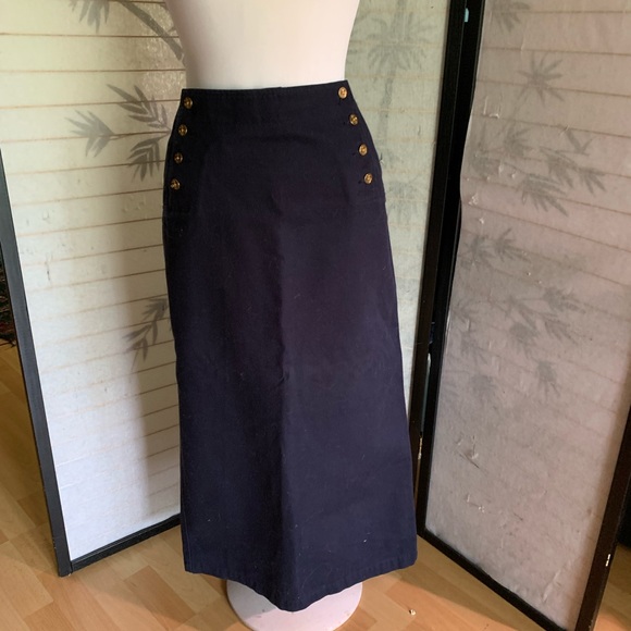 Lauren Jeans Co denim long skirt 8 - Picture 8 of 9